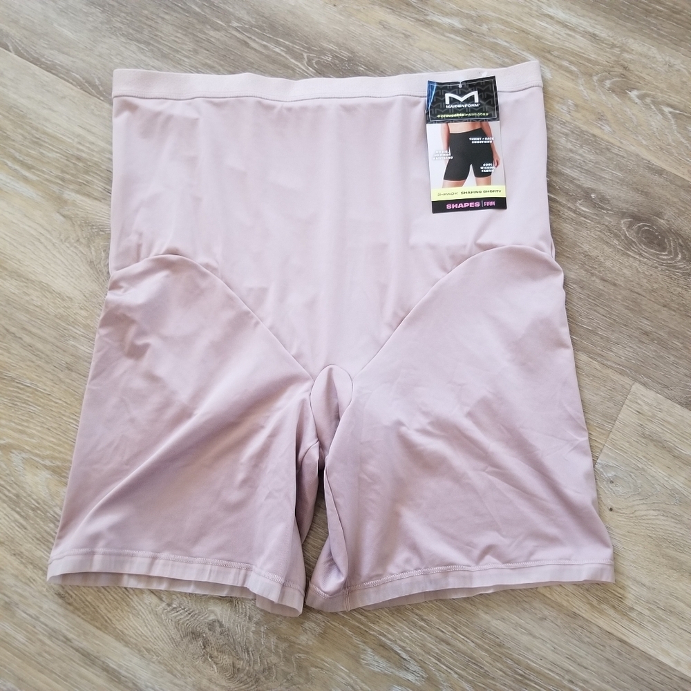 NWT Maidenform Nude Shaping Shorty Shorts Size 2XL